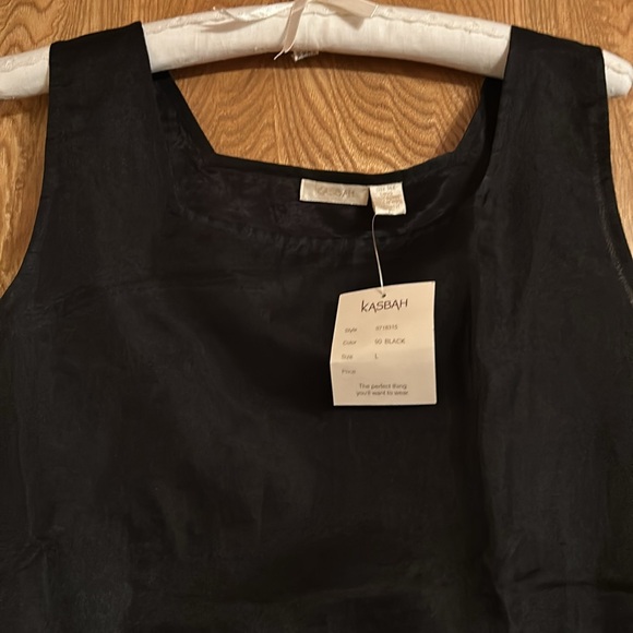 Vintage 90s with tags Black silk dress. Wonderful for celebrations/formals. - Picture 2 of 4